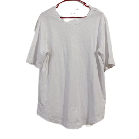 Blair White Short Sleeve Tee with Relaxed Fit - Picture 1 of 4